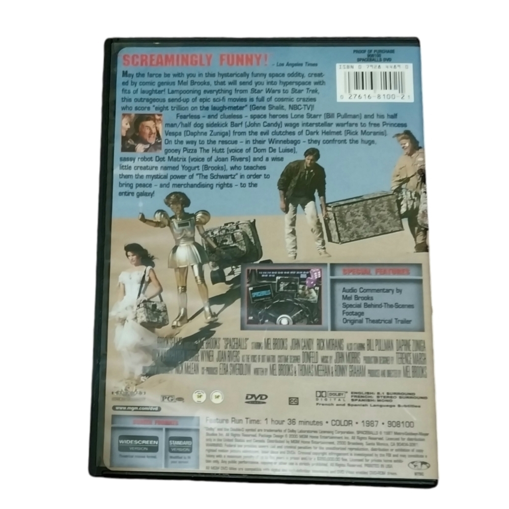 SPACEBALLS DVD - RATED PG 1987 - Picture 2 of 4